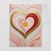 Concentric Heart Blossom Briefkaart (Voorkant)
