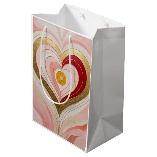 Concentric Heart Blossom Medium Cadeauzakje (Achterkant Gekanteld)