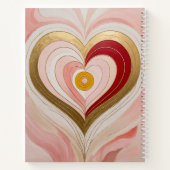 Concentric Heart Blossom Notitieboek (Achterkant)