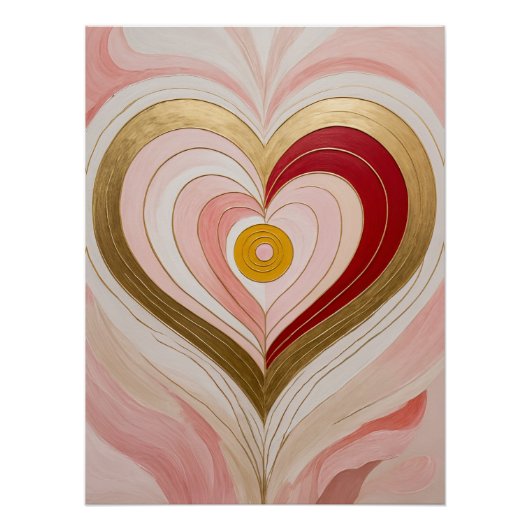 Concentric Heart Blossom Perfect Poster (Voorkant)