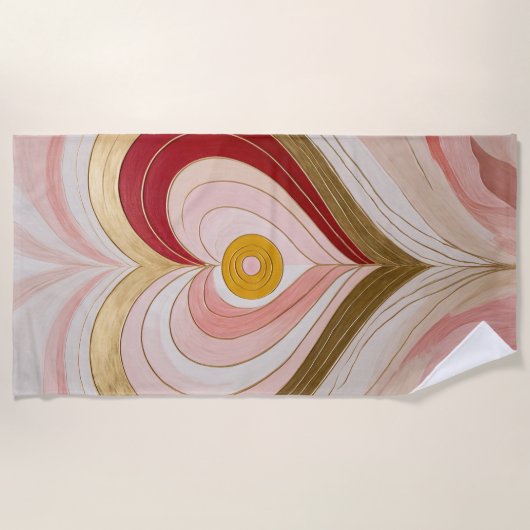 Concentric Heart Blossom Strandlaken (Voorkant)