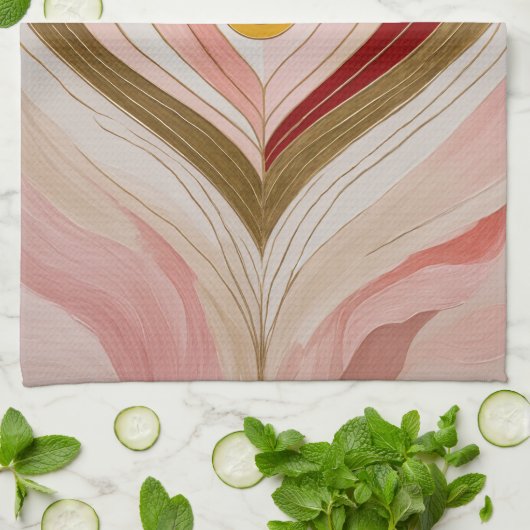 Concentric Heart Blossom Theedoek (Gevouwen)