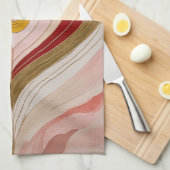 Concentric Heart Blossom Theedoek (Quarter Fold)