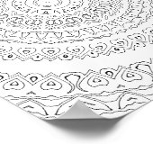 Concentric Heart Waves Coloring Page Pattern Art Poster (Hoek)