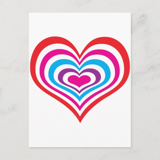 Concentric Hearts Briefkaart (Voorkant)