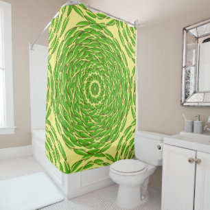 Concentric Leaf Rings van Kenneth Yoncich Douchegordijn