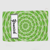 Concentric Leaf Rings van Kenneth Yoncich Golfhanddoek (Horizontaal)