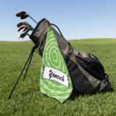 Concentric Leaf Rings van Kenneth Yoncich Golfhanddoek (Groen)