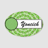 Concentric Leaf Rings van Kenneth Yoncich Naamplaatje (Voorkant)
