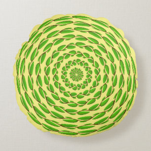 Concentric Leaf Rings van Kenneth Yoncich Rond Kussen