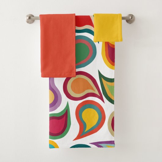 Concentric Paisleys Bad Handdoek (Insitu)