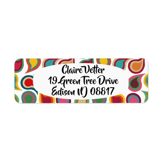 Concentric Paisleys Etiket (Voorkant)