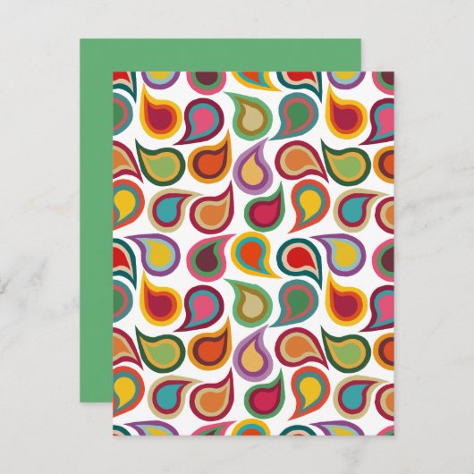 Concentric Paisleys Notitiekaartje (Voorkant / Achterkant)