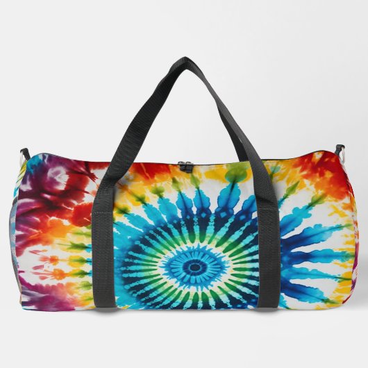 Concentric Rainbow Tie Dye monogram personalized Plunjezak (Achterkant)