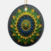 Concentric Solar Foliage - Ceramic Ornament (Links)