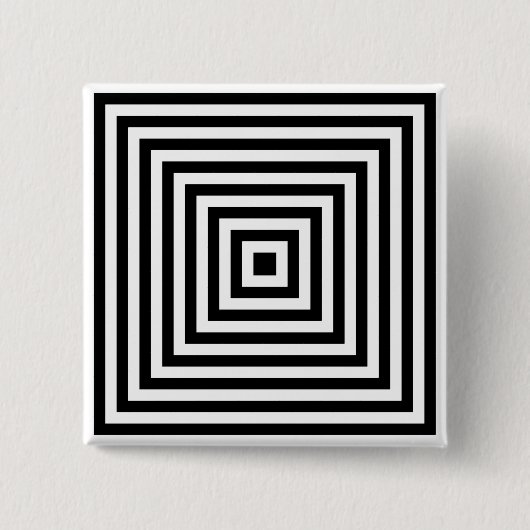 Concentric Squares Infinity Optical Art Button (Voorkant)