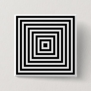 Concentric Squares Infinity Optical Art Button