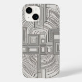 Concentric Squares Line Art Case-Mate iPhone Case (Achterkant)