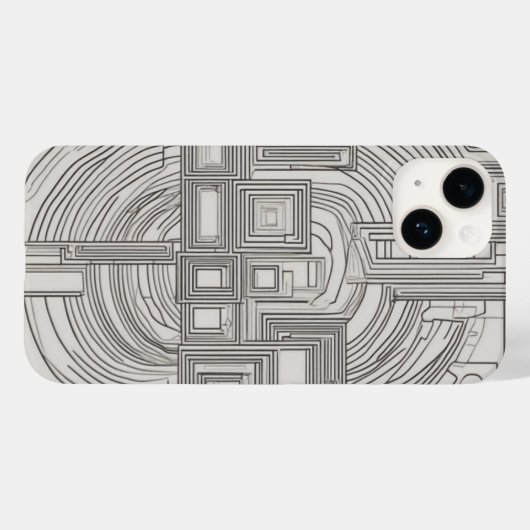 Concentric Squares Line Art Case-Mate iPhone Case (Achterkant (horizontaal))