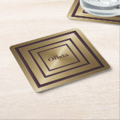 Concentric Squares Monogram Onderzetter Set (Schuin)