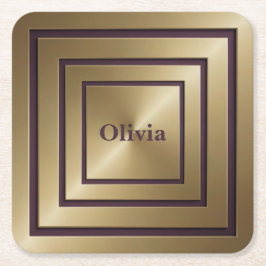 Concentric Squares Monogram Onderzetter Set