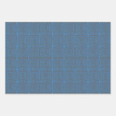 Concentric Wavy Squares on a mottled blue paintbox Inpakpapier Vel (Voorkant)