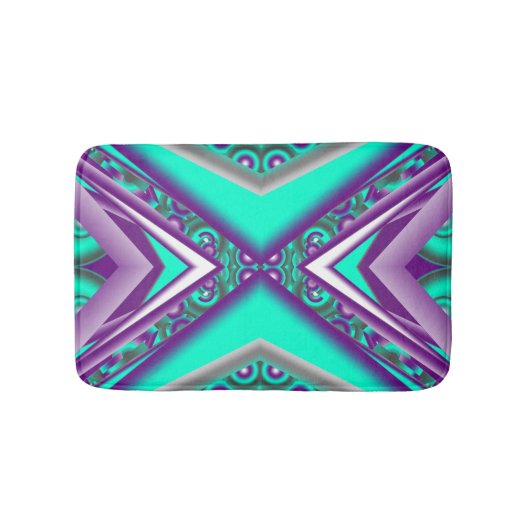 Concentrisch cirkelde naar het Abstracte punt Badmat (Voorkant)