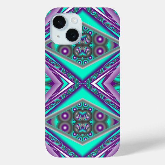 Concentrisch cirkelde naar het Abstracte punt Case-Mate iPhone Case (Achterkant)