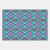 Concentrisch cirkelde naar het Abstracte punt Inpakpapier Vel (Voorkant 3)