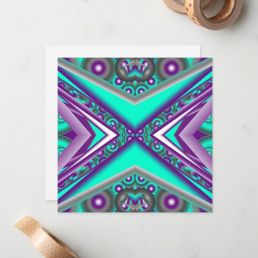 Concentrisch cirkelde naar het Abstracte punt Notitiekaartje (Voorkant / Achterkant in situ)