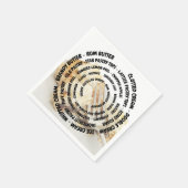 Concentrisch gehakt taart ingrediënten met topping servet (Hoek)