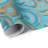 Concentrische cirkelgradiënt Oranje rustturquoise Cadeaupapier (Rol Hoek)