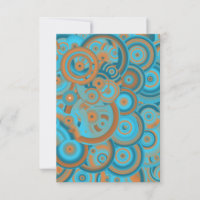 Concentrische cirkelgradiënt Oranje rustturquoise