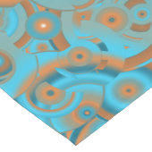 Concentrische cirkelgradiënt Oranje rustturquoise Korte Tafelloper (Hoek)