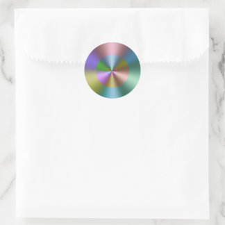 Concentrische cirkelprisma ronde sticker
