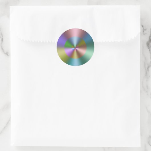 Concentrische cirkelprisma ronde sticker (Tas)
