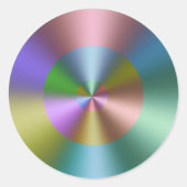 Concentrische cirkelprisma ronde sticker (Voorkant)