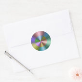 Concentrische cirkelprisma ronde sticker (Envelop)