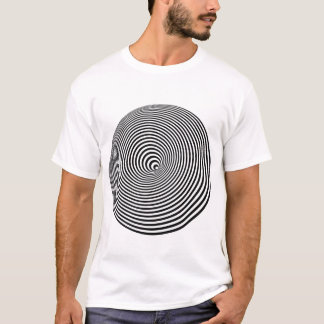 Concentrische cirkels funkachtige optische illusie t-shirt