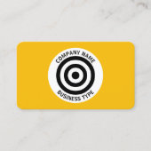 Concentrische cirkels - Geel #F8BC08 Visitekaartje (Voorkant)