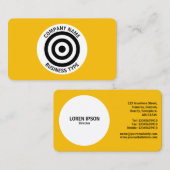 Concentrische cirkels - Geel #F8BC08 Visitekaartje (Voorkant / Achterkant)