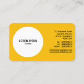 Concentrische cirkels - Geel #F8BC08 Visitekaartje (Achterkant)