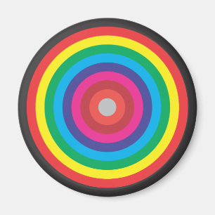 concentrische cirkels gekleurd doel magneet
