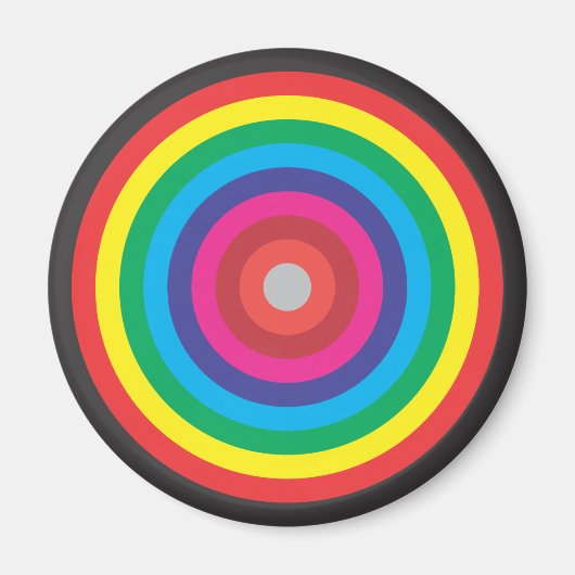 concentrische cirkels gekleurd doel magneet (Voorkant)