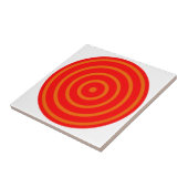 Concentrische cirkels keramisch tegel tegeltje (Zijkant)