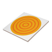 Concentrische cirkels keramisch tegel tegeltje (Zijkant)