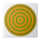 Concentrische cirkels keramisch tegel tegeltje (Voorkant)