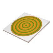 Concentrische cirkels keramisch tegel tegeltje (Zijkant)