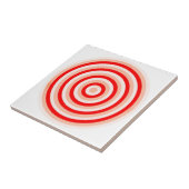 Concentrische cirkels keramisch tegel tegeltje (Zijkant)