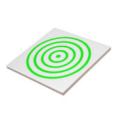 Concentrische cirkels keramisch tegel tegeltje (Zijkant)